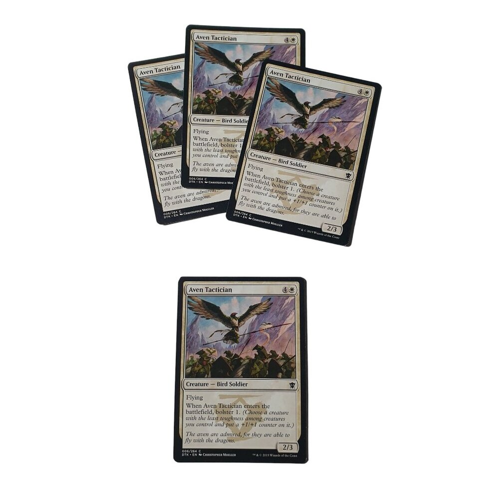 Magic The Gathering Aven Tactician 6/264 Card Set 4x Bird Soldier DTK Wizards